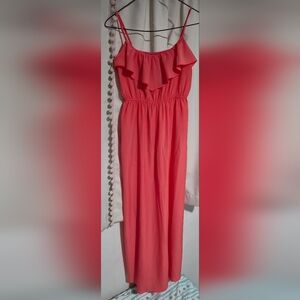 Forever 21 Vibrant Coral A-Line Skirt